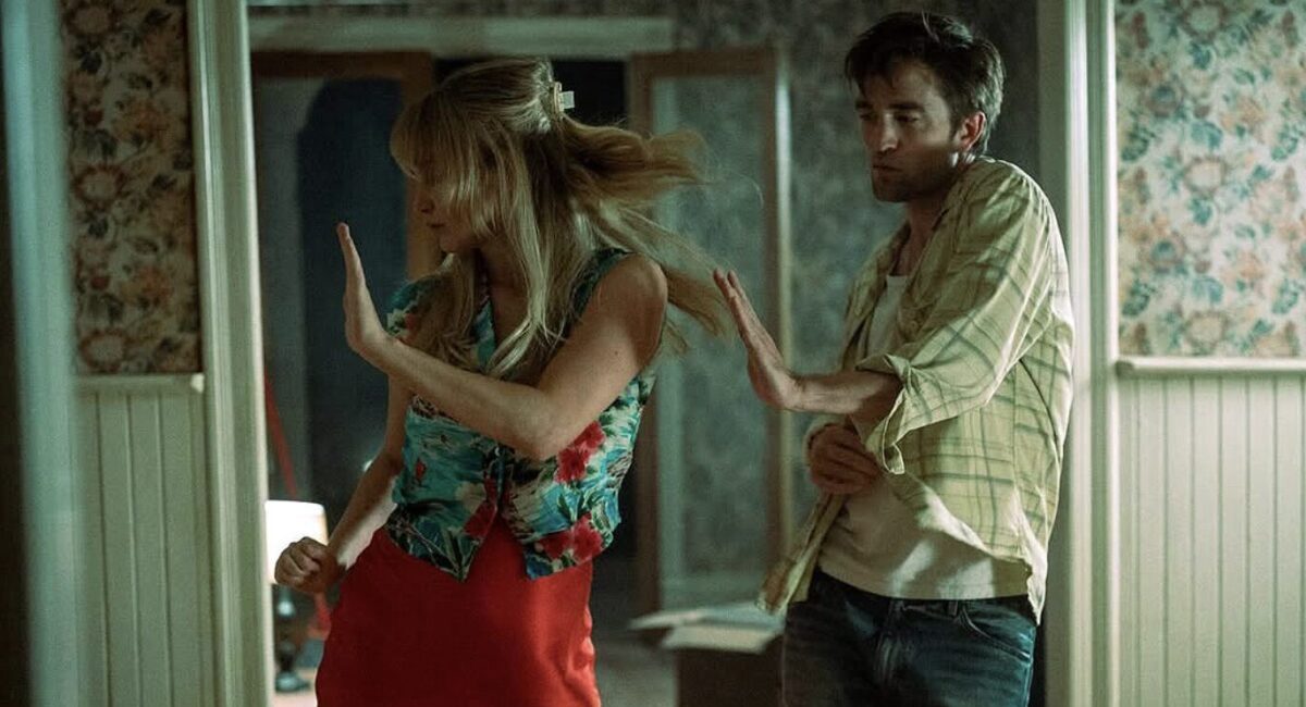 A man and woman dancing